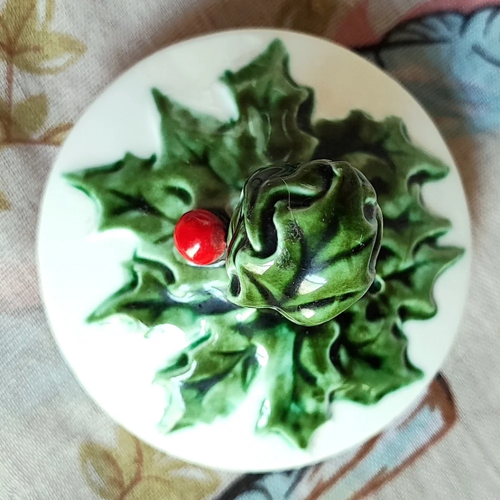 Teapot Christmas Rose By Lefton Vintage Coffee Pot Server Carafe Holiday FLAWS - Picture 8 of 14